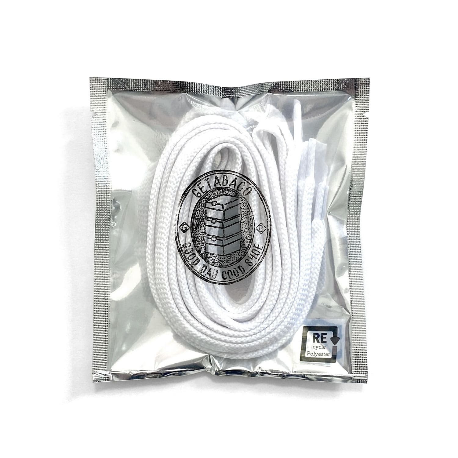 GETABACO リサイクルポリエステル シューレース 120cm / ホワイトの画像