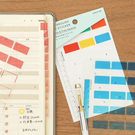 シースルーインデックスステッカーの画像